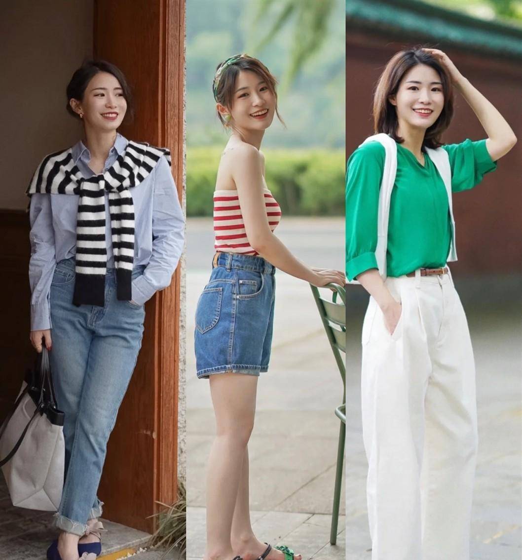 身高只有153,却成了小个子穿搭模板,跟着她穿显高更显腿长_短裤_裙子