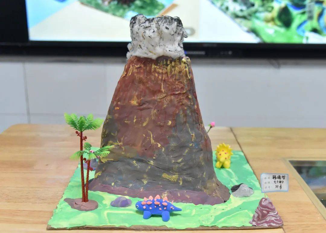 地理火山模型制作方法图片