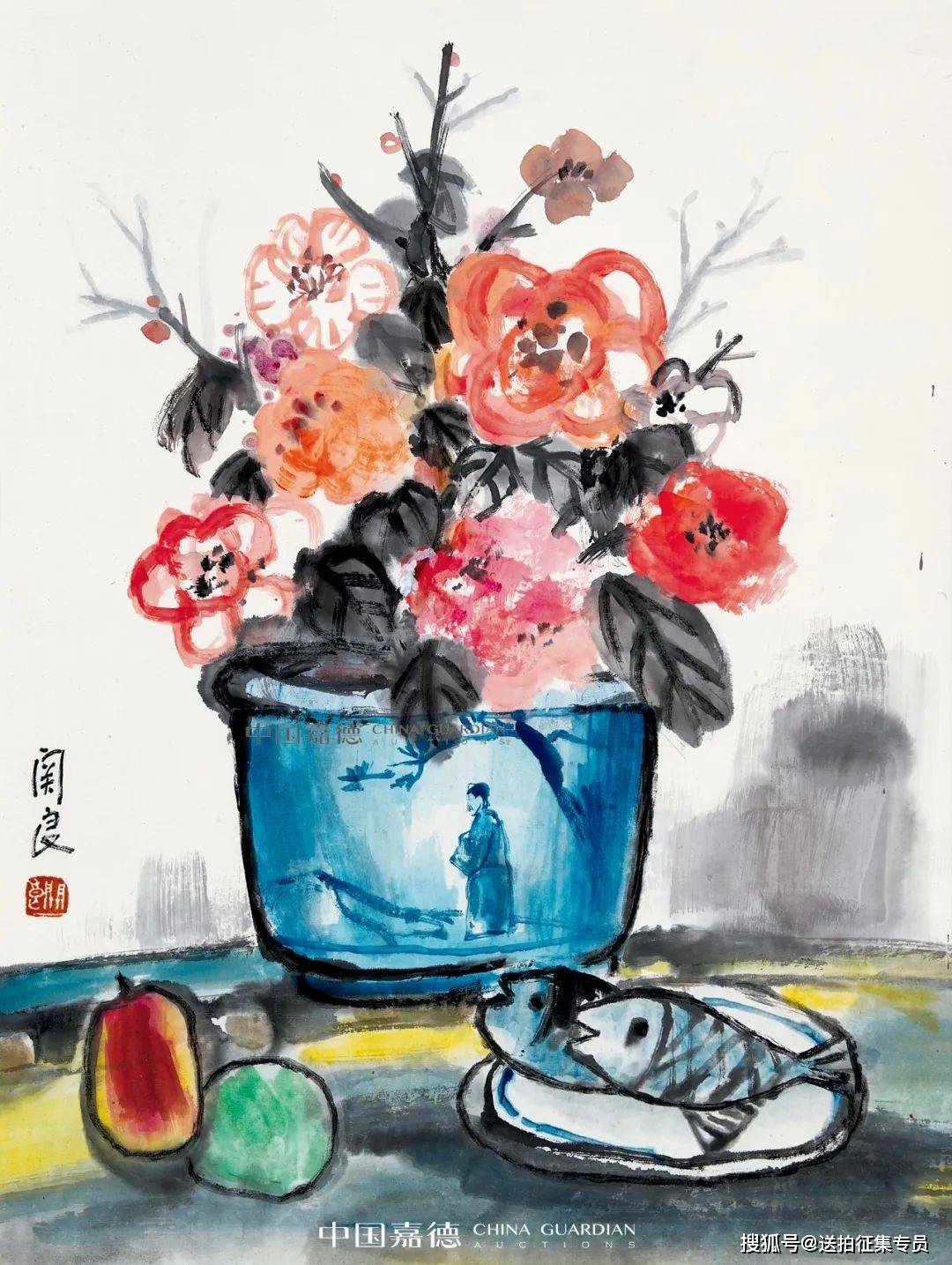 中国嘉德2023春拍——6件关良精品专题粉墨登场丨新绘画新作品路线送