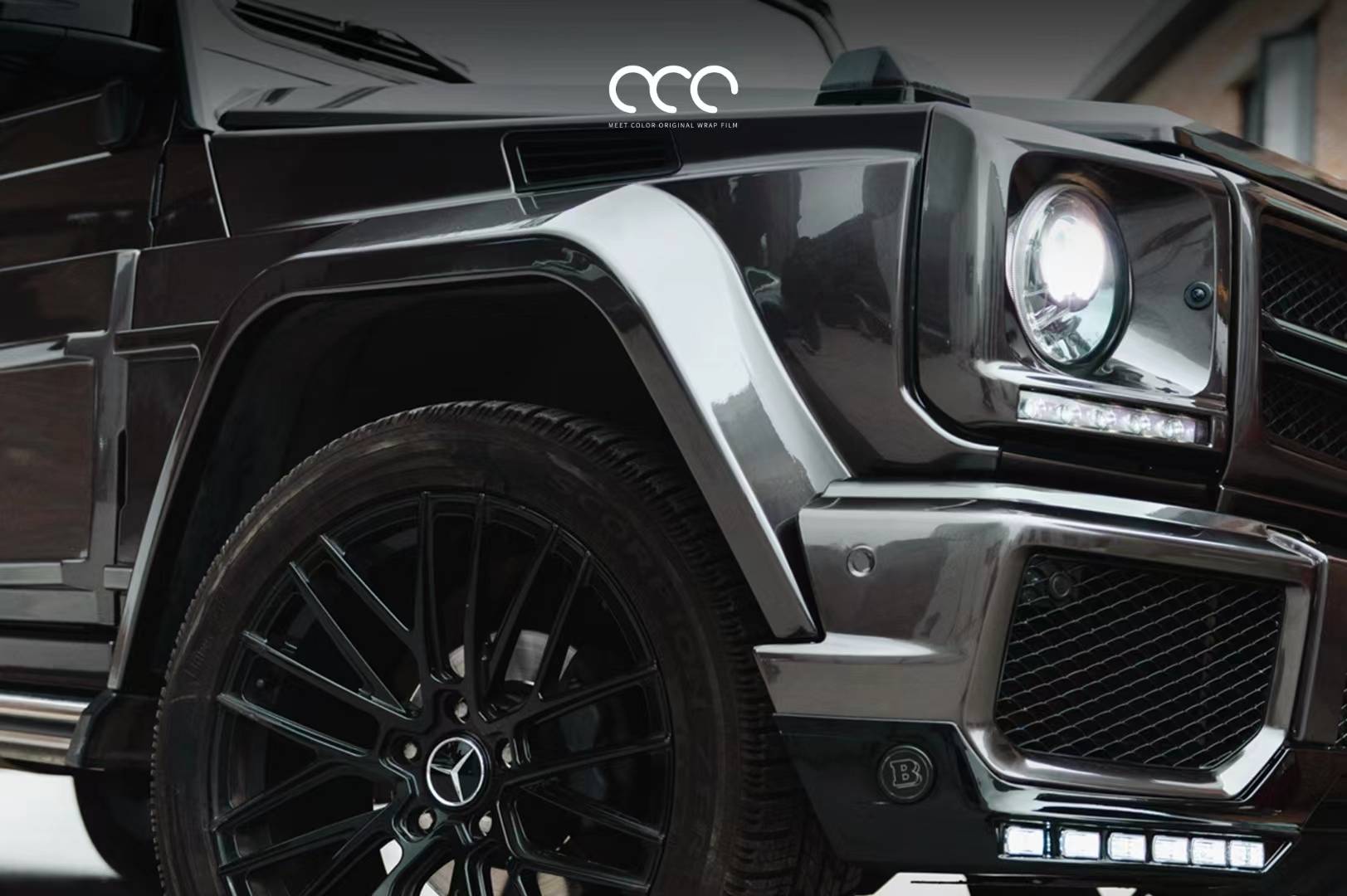 奔驰g级漫彩改色膜液态金属枪灰,沉稳老练 气势凌人_搜狐汽车_搜狐网