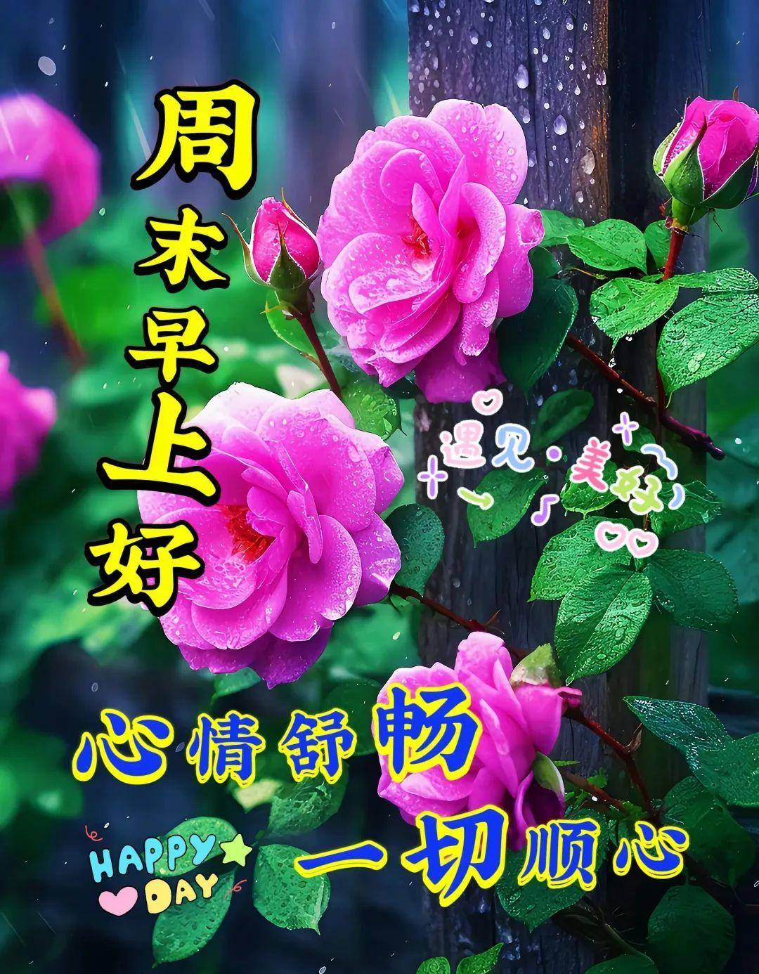 5月27日(周六),早上好温馨问候语,最新周末愉快图片