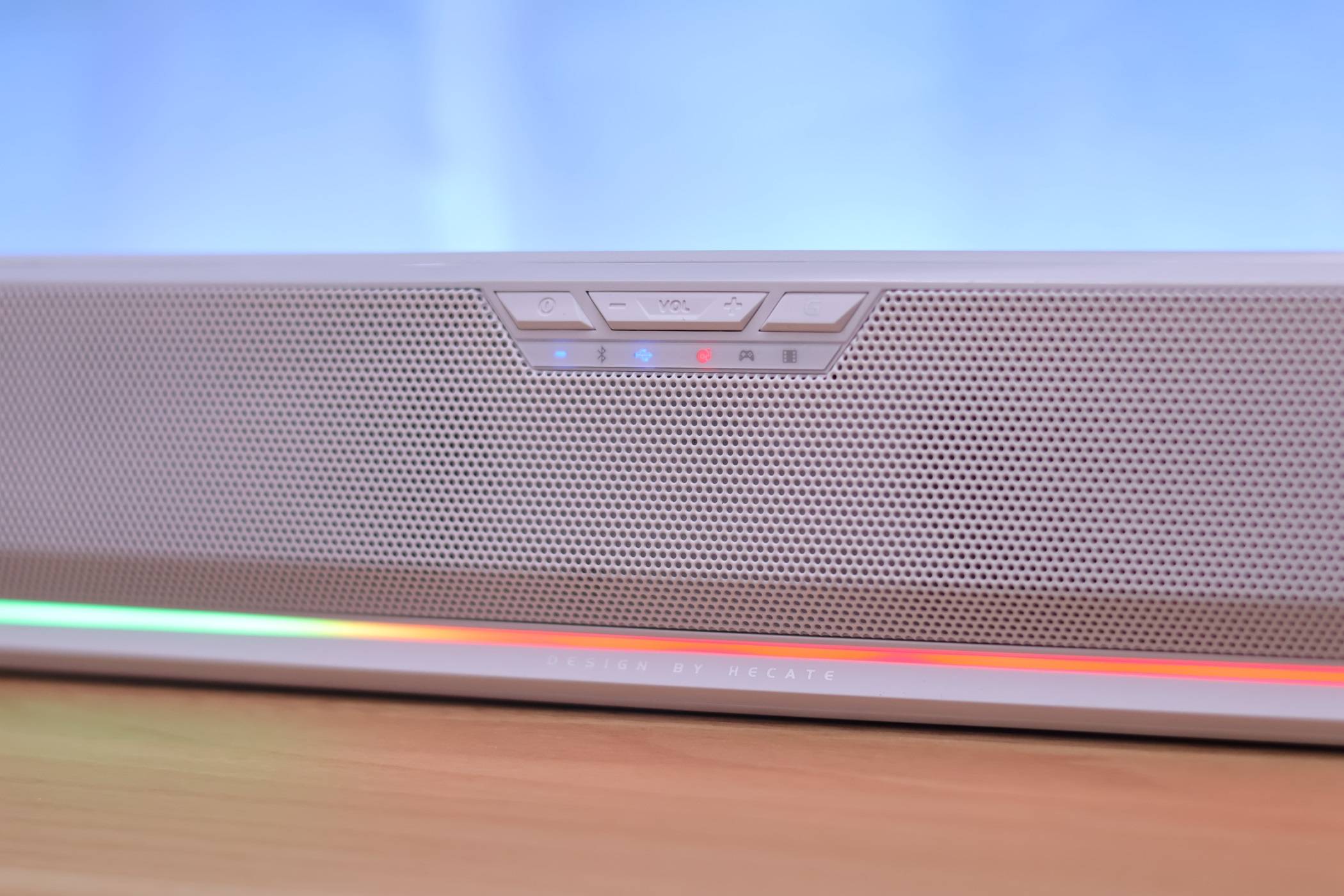 完美尺寸,能开黑的游戏音响 漫步者电竞hecate g1500bar_桌面_声音