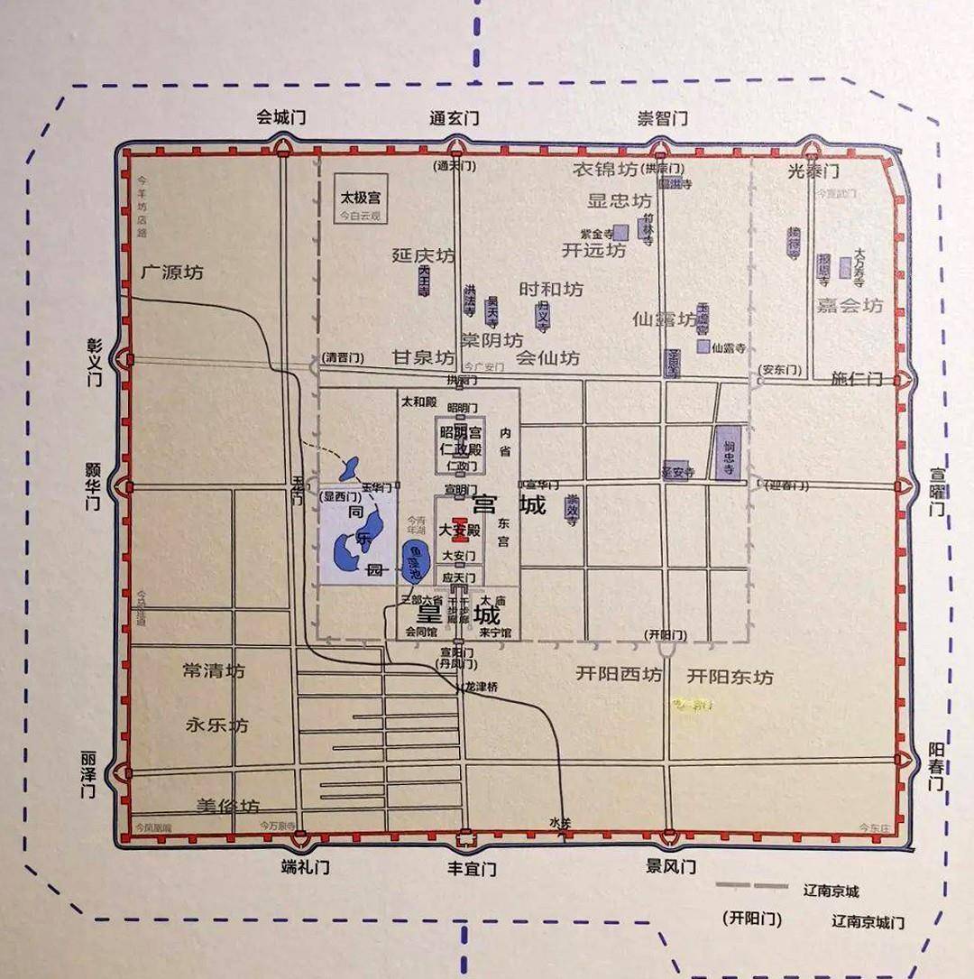 下图为金中都的平面布局示意图:后唐时期,辽国在幽州城建立陪都,称作