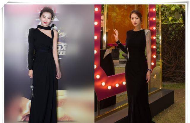 刘涛和李小冉同穿黑色单袖裙,终于见识到40 女人最高级别气质美_感觉