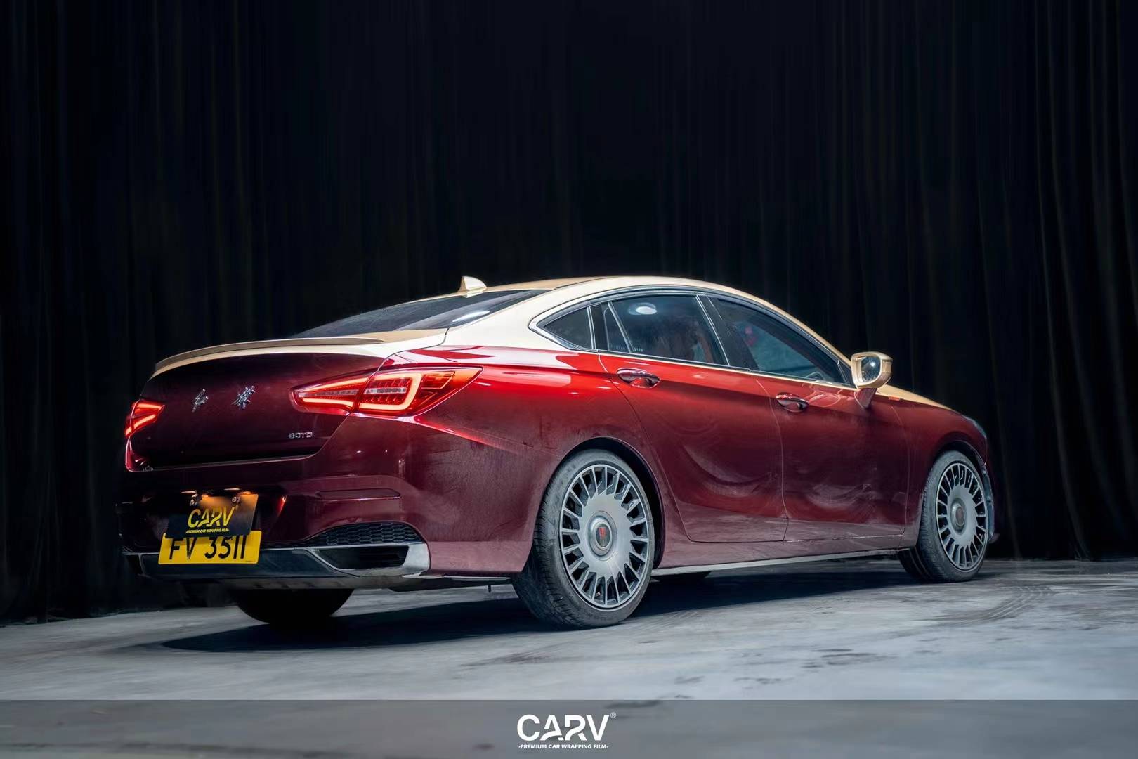 红旗h5卡孚改色膜白金龙血红,融入液态金属独有的色彩视觉_保障_香槟