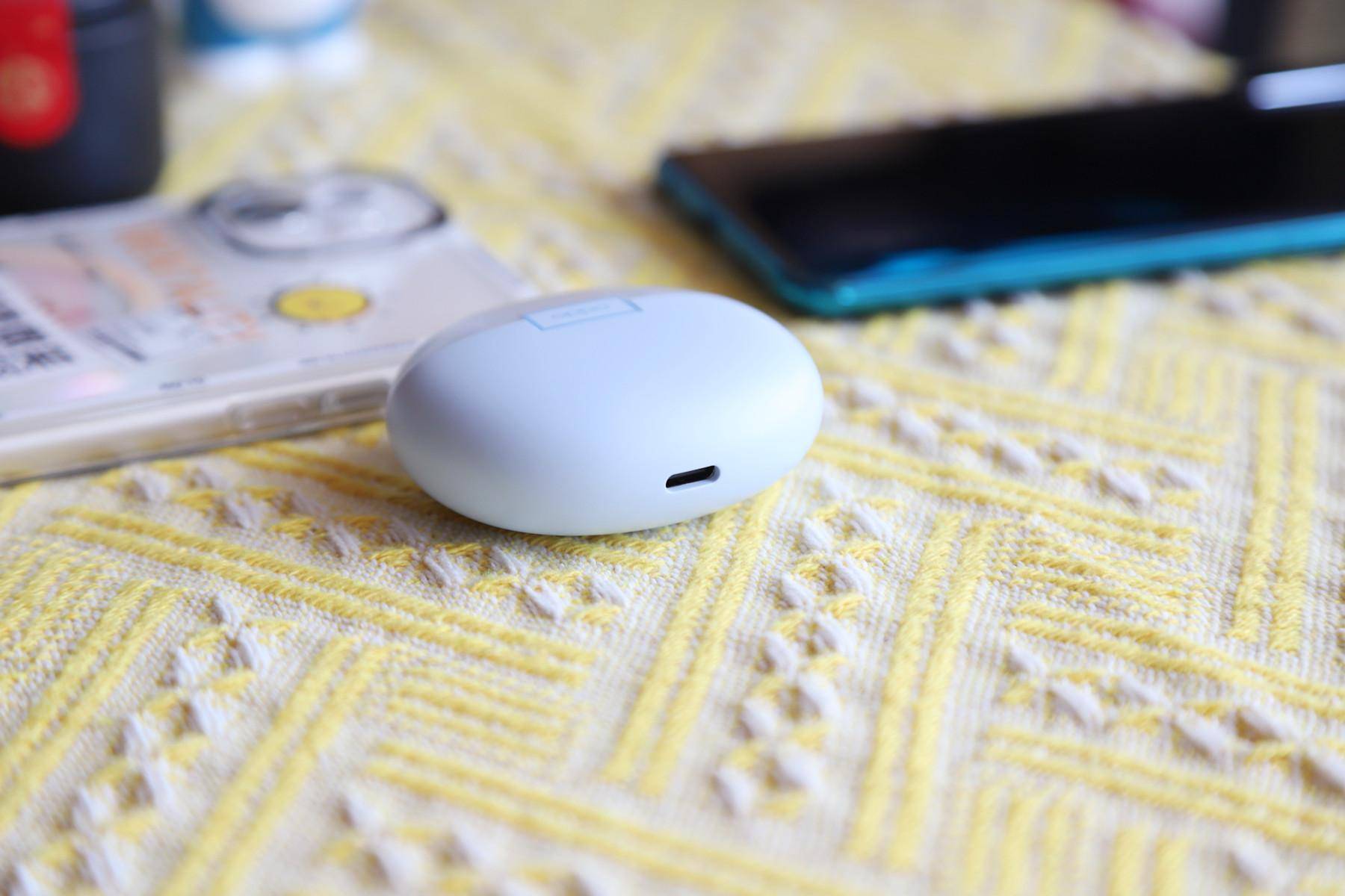 舒适轻盈适合女生,oppo enco air2真无线半入耳式蓝牙耳机开箱_单元