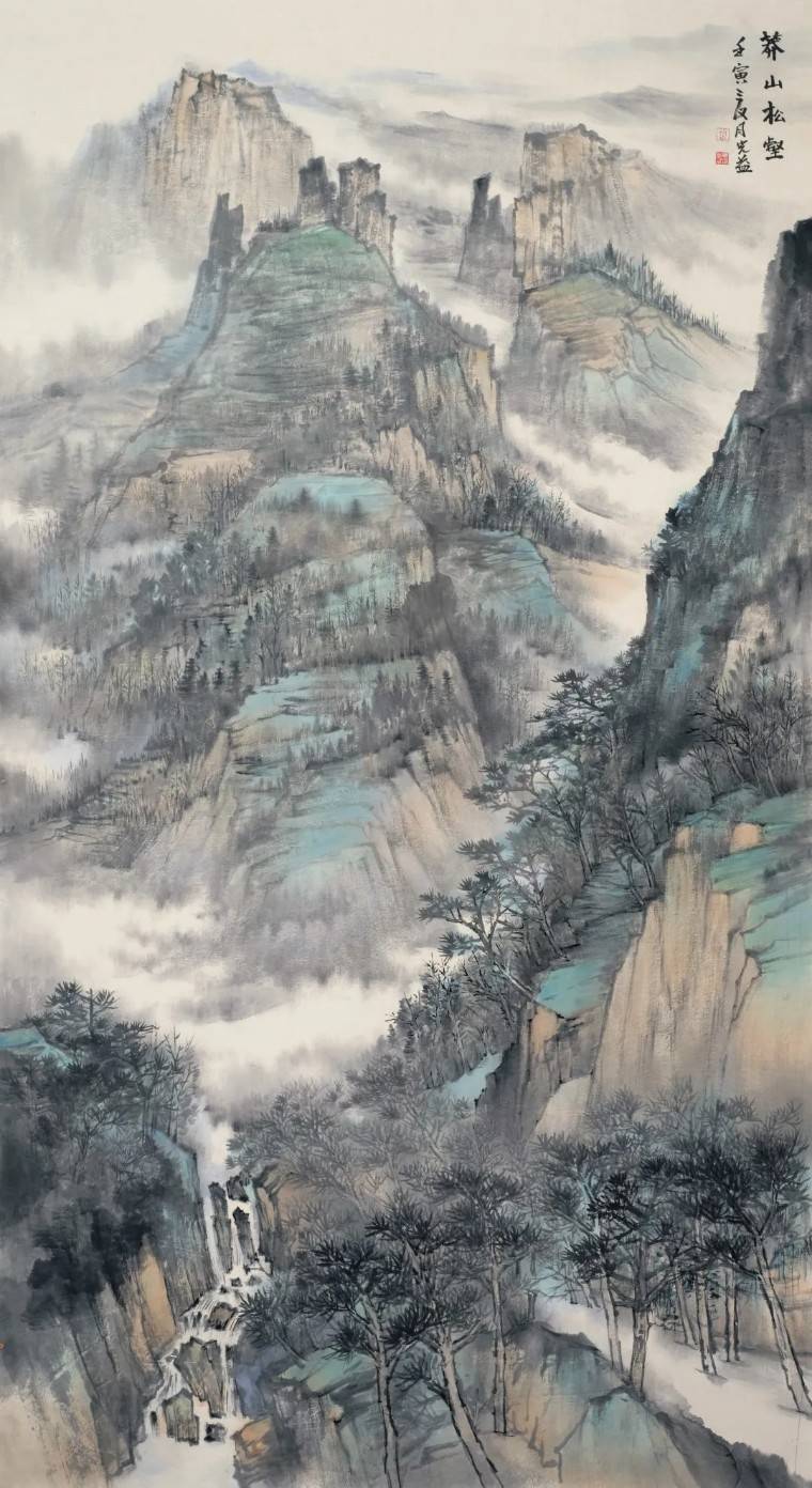 孙卓贞|春晖 218cm×108cm孙文韬|家山 200cm×200cm孙建宁|微阳初至