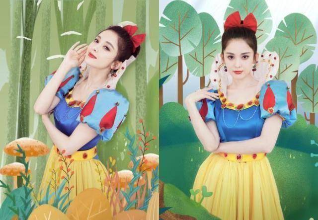 古力娜扎化身白雪公主,"皇后"都舍得不喂她吃苹果吧?_造型_皮肤_张翰