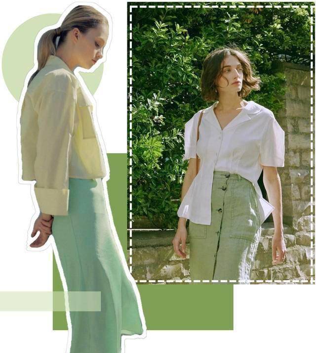 结合上绿色系的色彩,穿起来显得肤色也是超级的白皙的搭配一些精美的