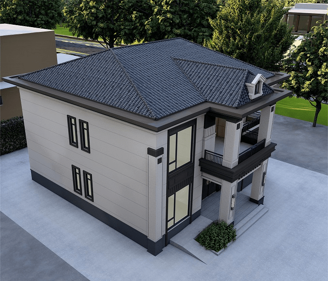 别墅外观设计,自建房外观设计,建筑外观设计_颜色_造型_材料