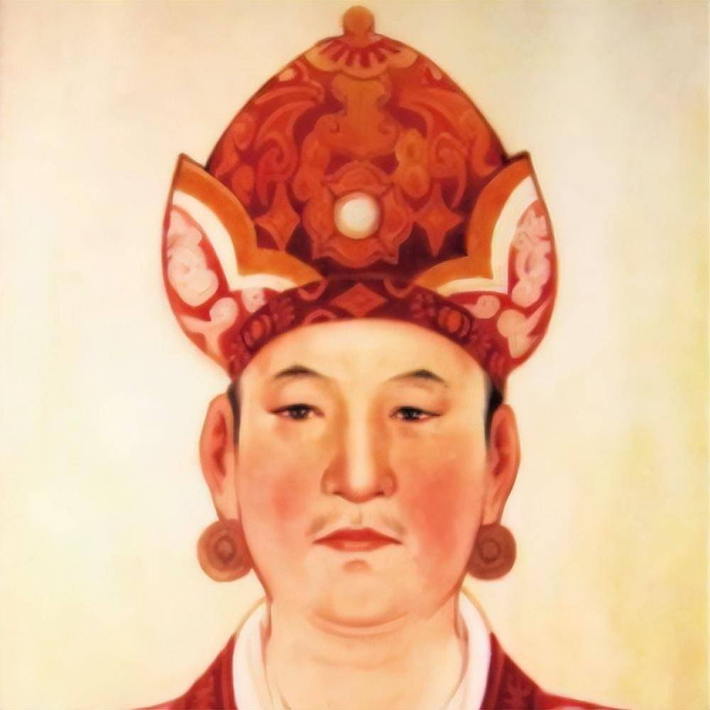 (夏惠宗李秉常 画像)夏惠宗李秉常,这是西夏历史上的第三位皇帝.