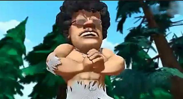 变身疯狂博士,这是在涂涂的梦中光头强变身的形态,光头强变身疯狂