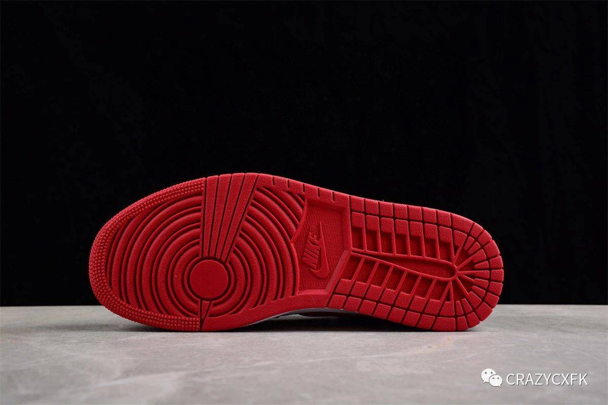 乔丹air jordan 1 low flyease gym red aj1 芝加哥红运动鞋_白红