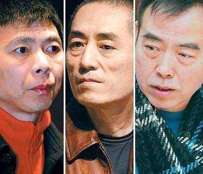 内地包括张艺谋,陈凯歌,冯小刚三大导演;港台有吴宇森,尔冬升,杜琪峰