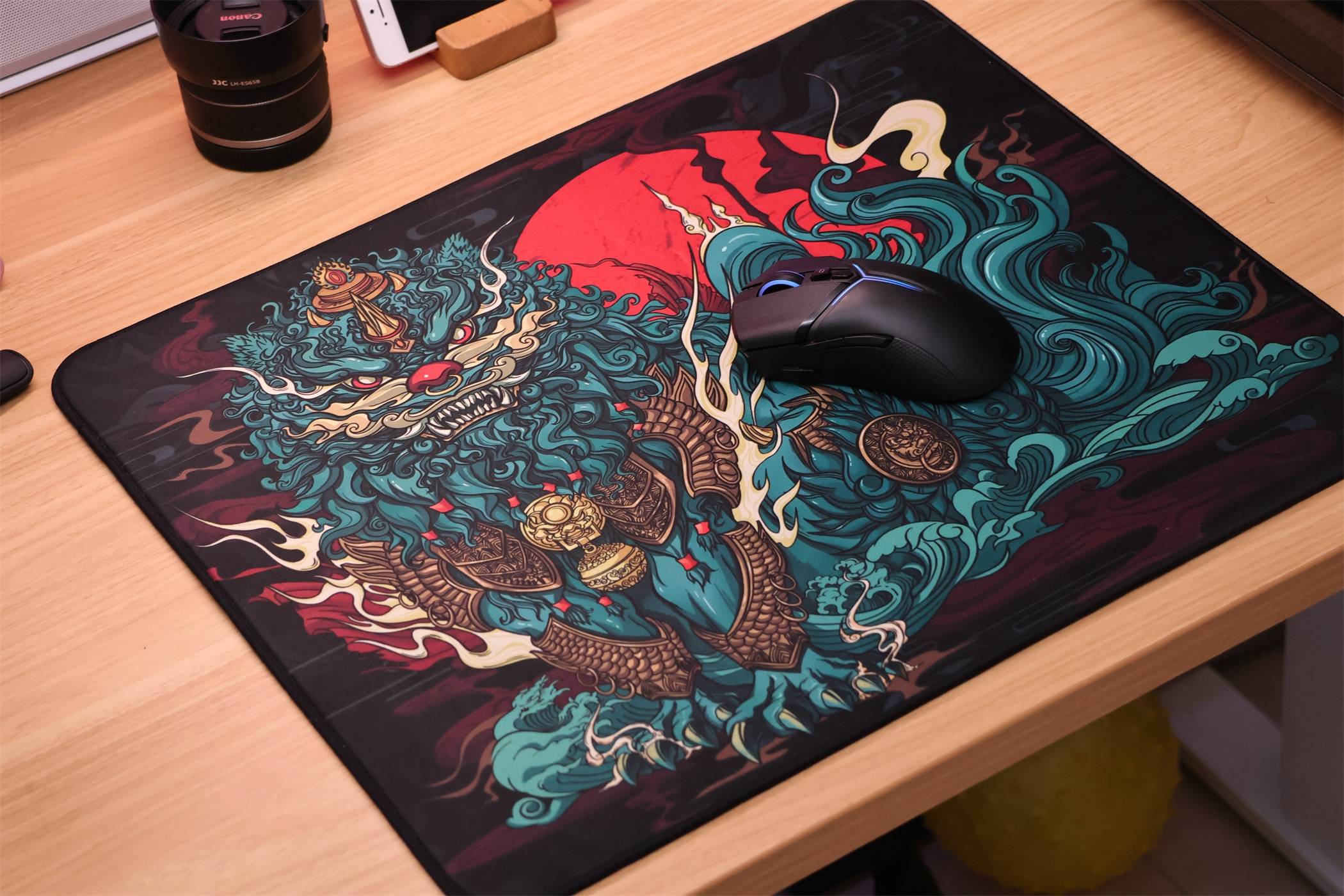 国风设计 神兽坐镇 虎符青髓3 游戏鼠标垫_垫子_图案_表面