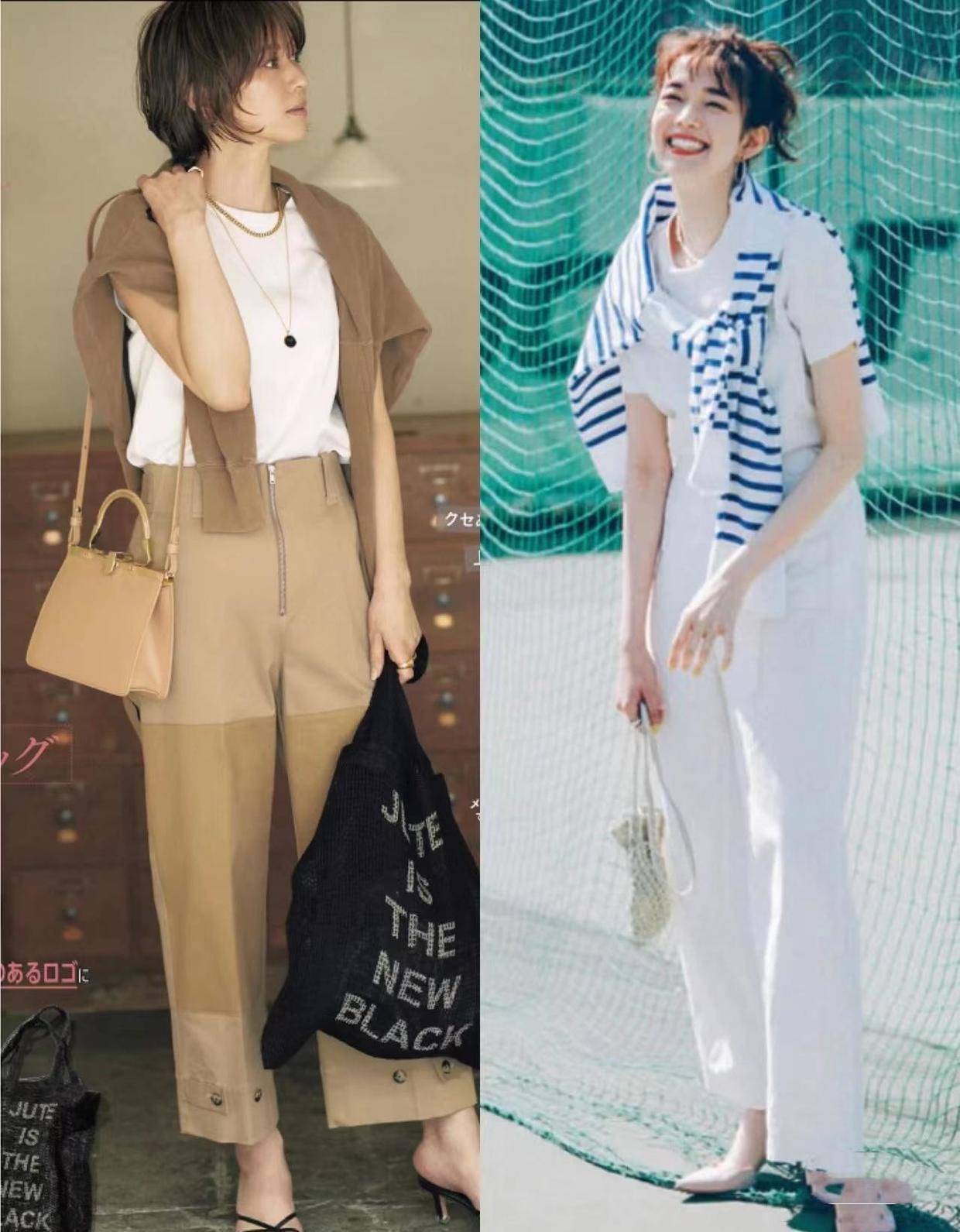 跟着时尚博主学"白t恤"搭配法,时髦洋气,高级感扑面而来