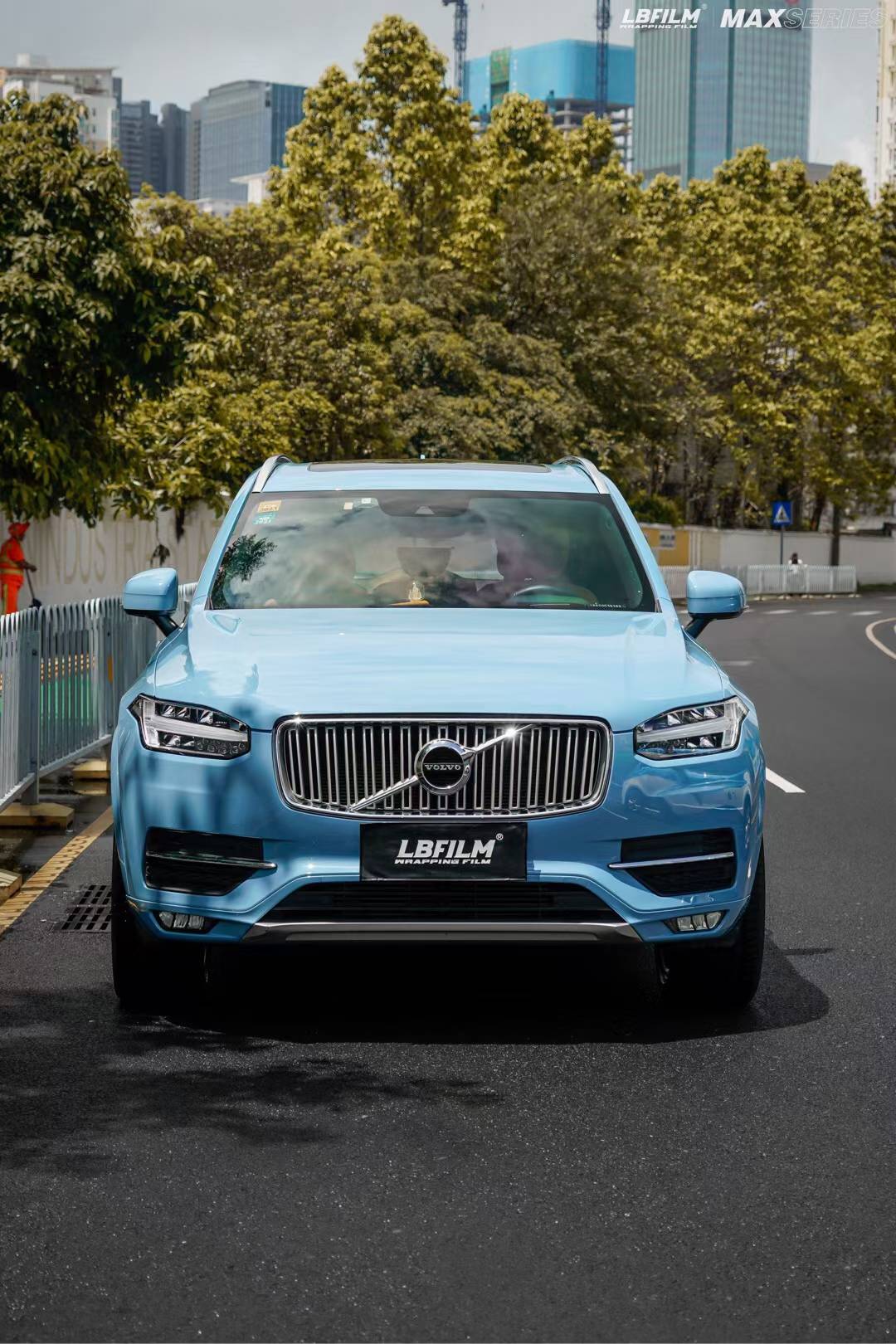 沃爾沃xc90-lb改色膜原廠漆瓷器藍,乾淨清爽的感覺_搜狐汽車_搜狐網