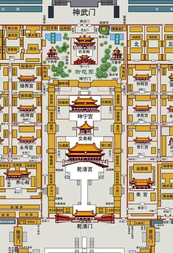 明清北京城平面图简图图片