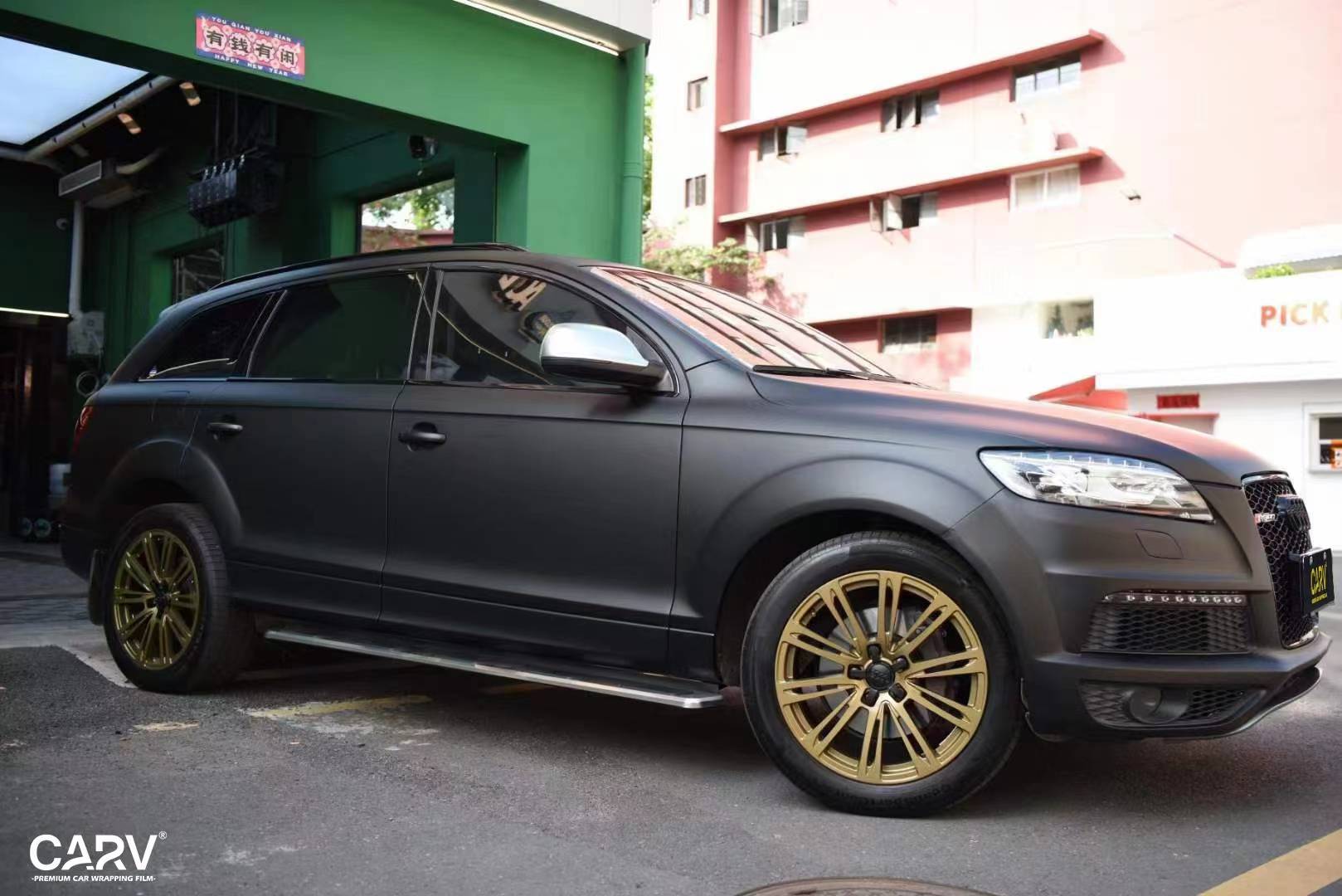 奥迪rsq7卡孚改色膜消光黑,让车身更显完美_搜狐汽车_搜狐网