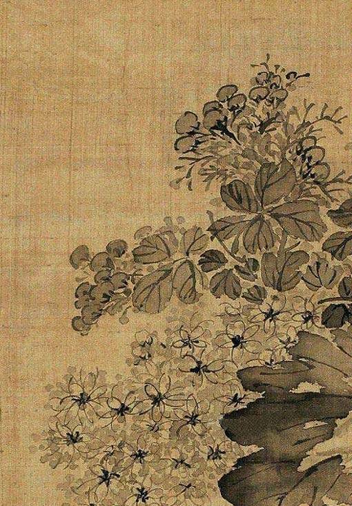 文人的审美情趣,明末福建莆田画家赵珣绘水墨《花果图》_创作_作品_大