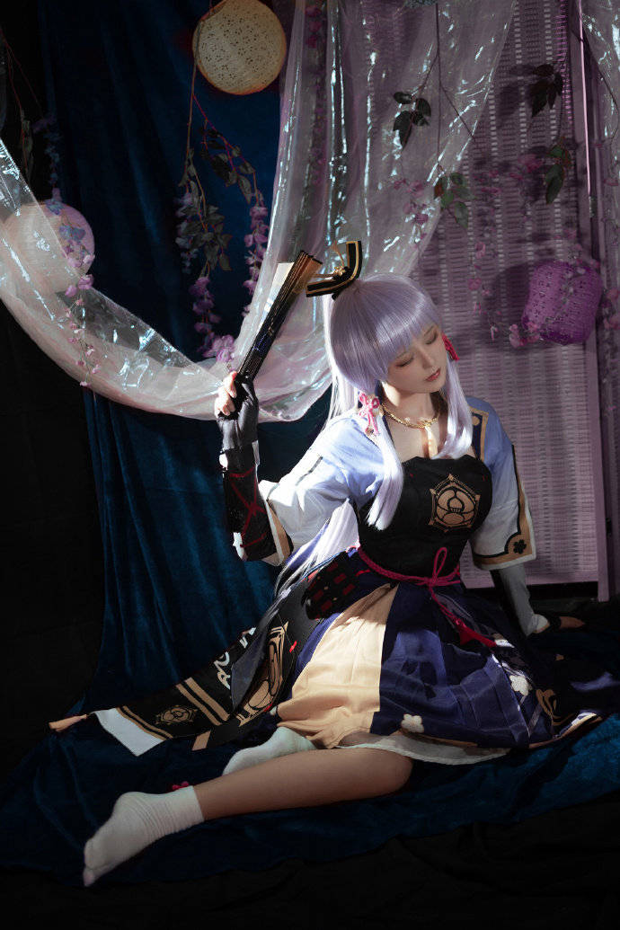 cos:原神神里绫华cosplay正片9p-空蝉utsusemi_伊喵_白嫖_部落