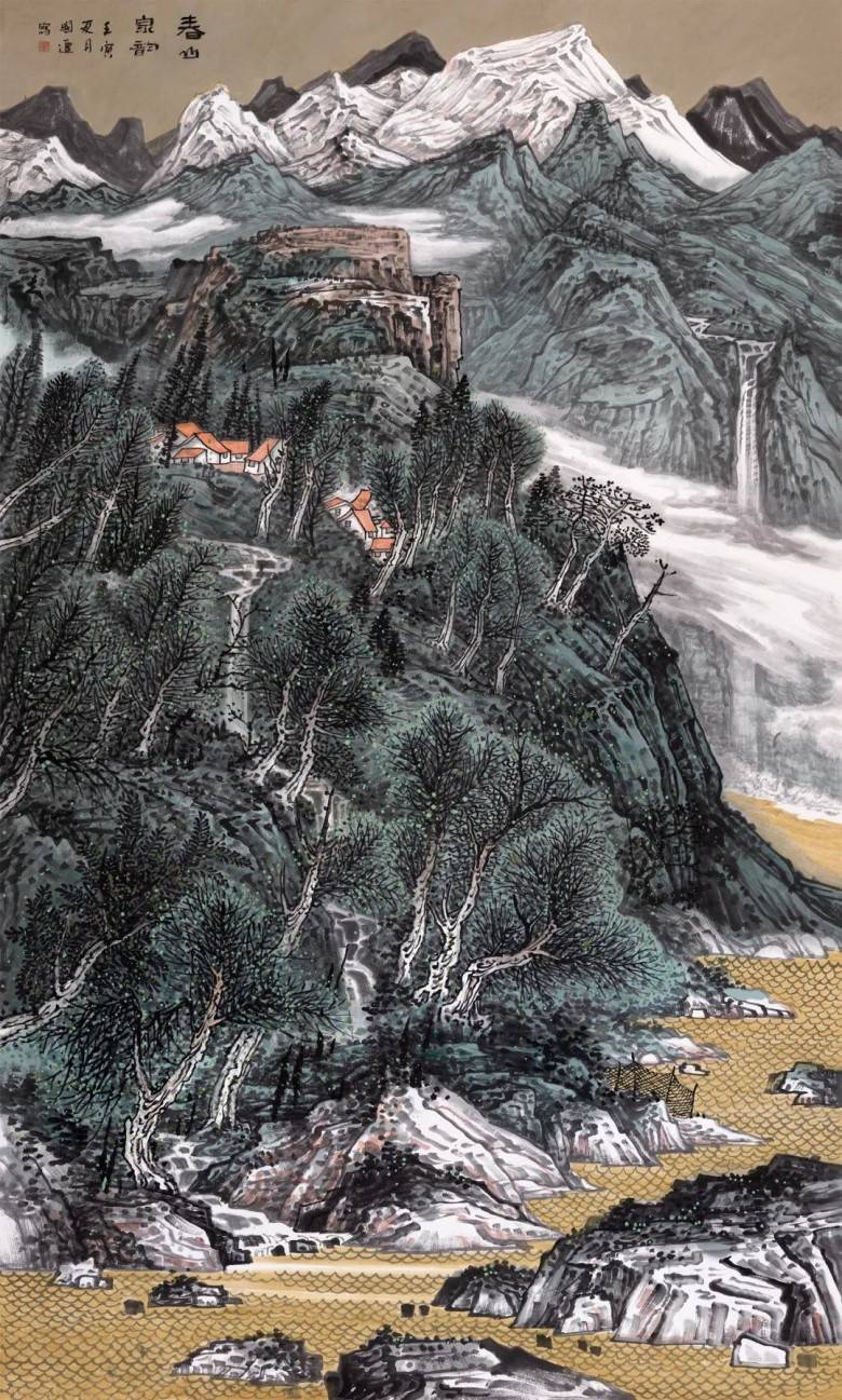 泰丰文化·国画名家丨何国进:雄浑厚重笔墨描绘太行胜景_作品_山水