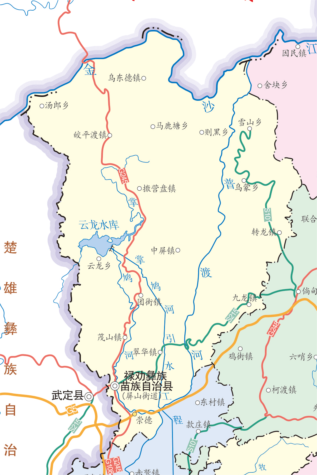 牛栏江流域概况图图片