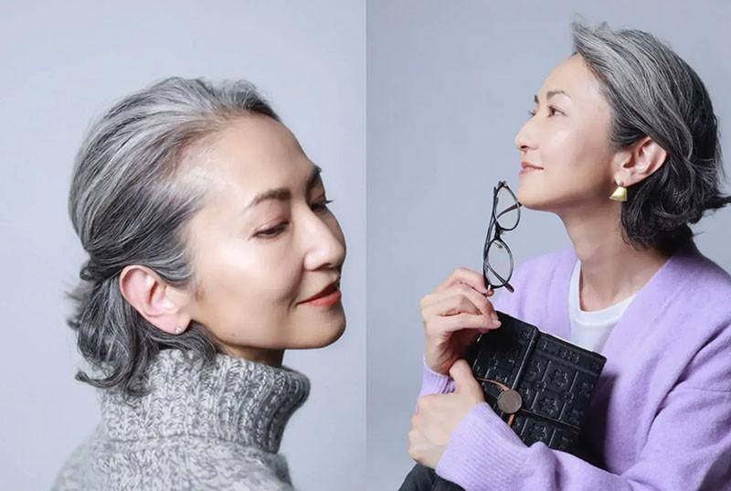 白发不染,衣着鲜艳,照样美过年轻人_女人_中老年人_大妈