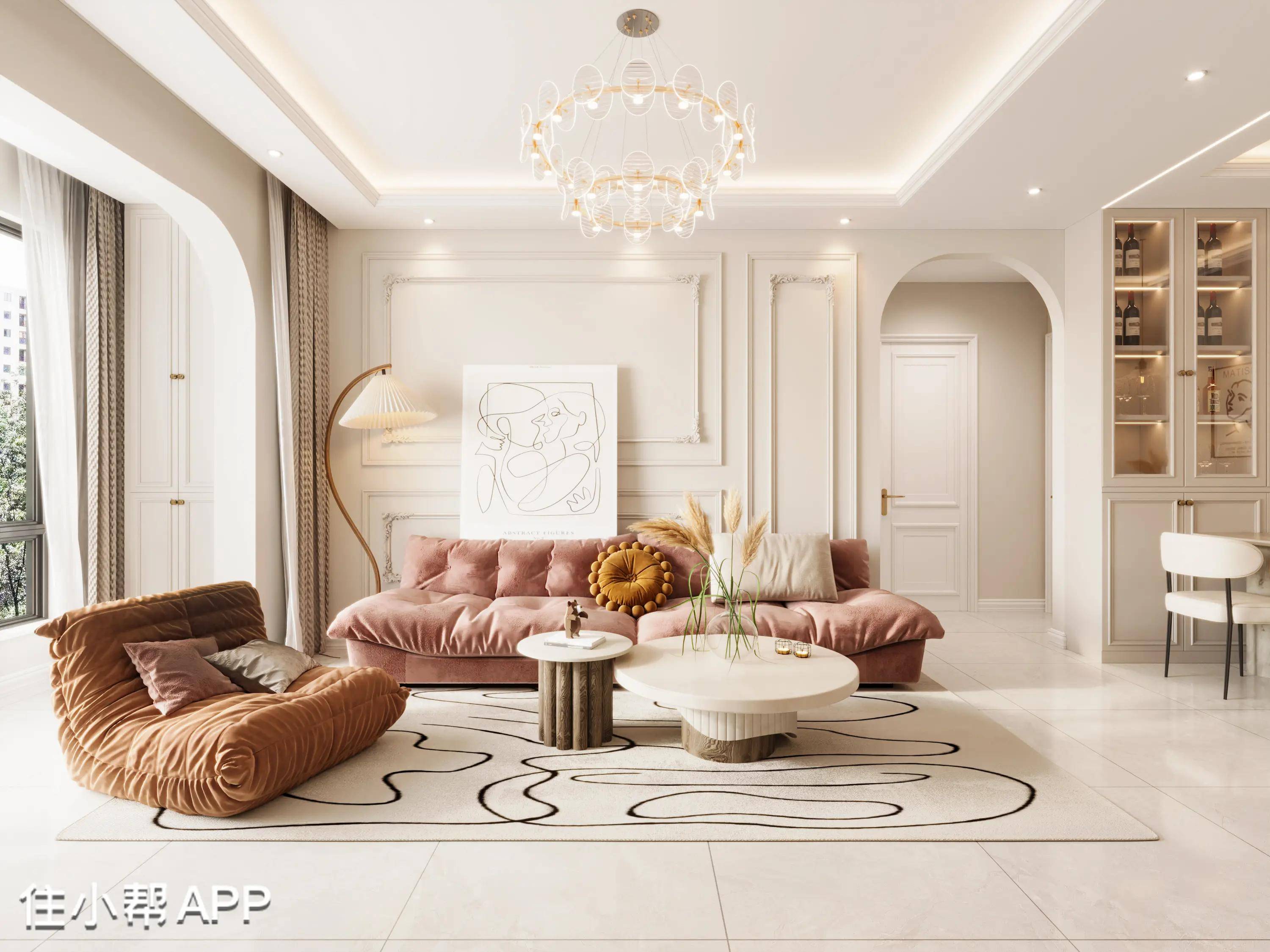 天午盛装饰90㎡奶油ins风,这大概是所有95后的梦想情家吧_设计_理念