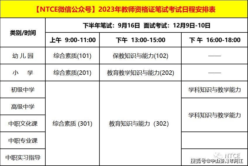 吉林省2023年下半年教师资格考试笔试公告