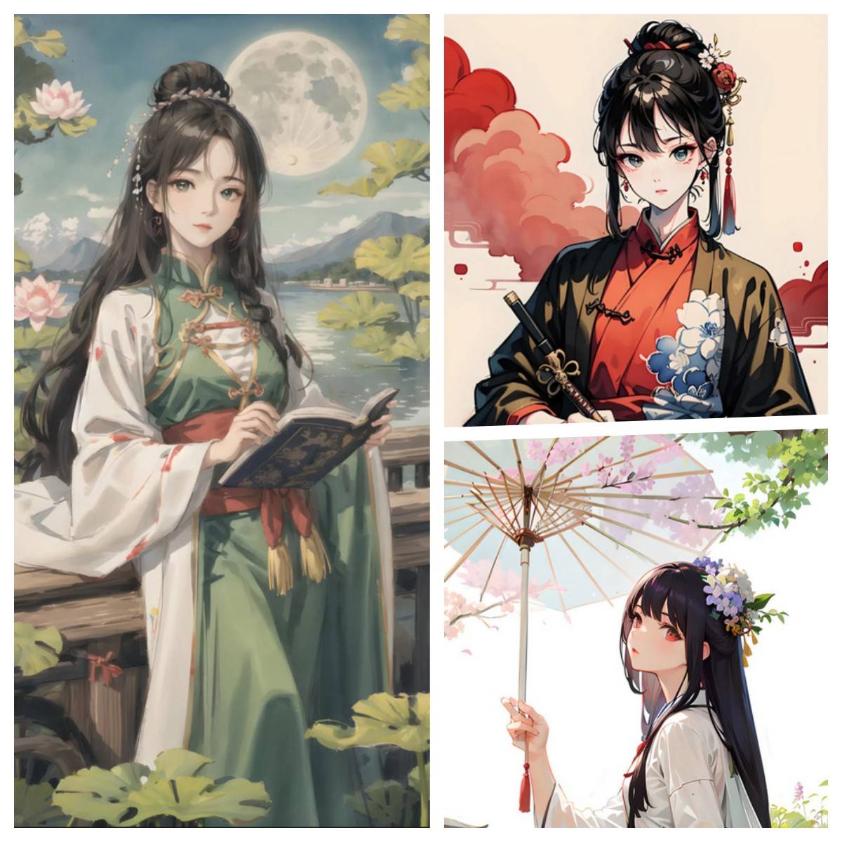 我来告诉你ai绘画二次元古风美女怎么画_的图片_工具_软件