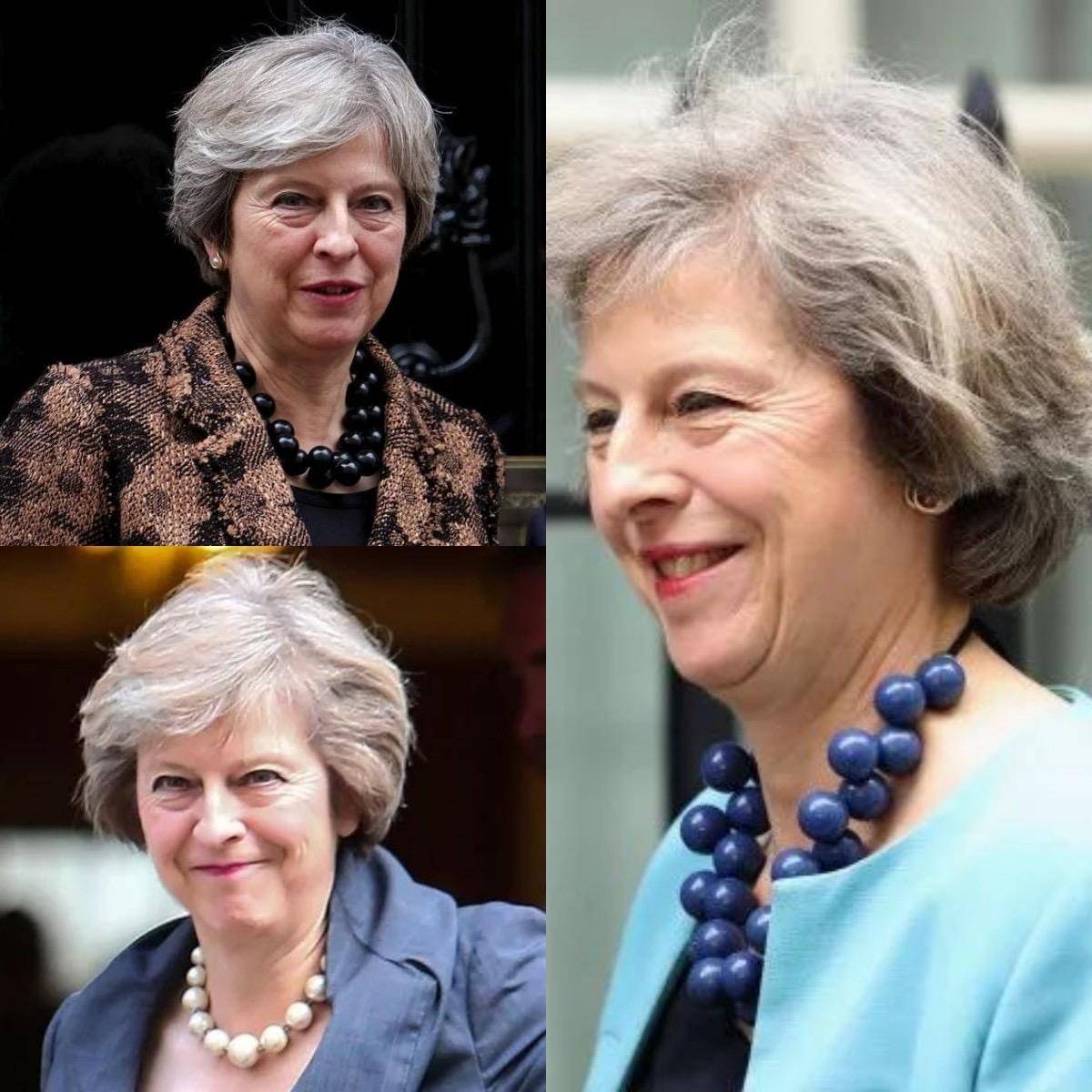 被"英国首相梅姨"惊艳了:白发不染,不穿老年装,美得优雅得体_奶奶_款