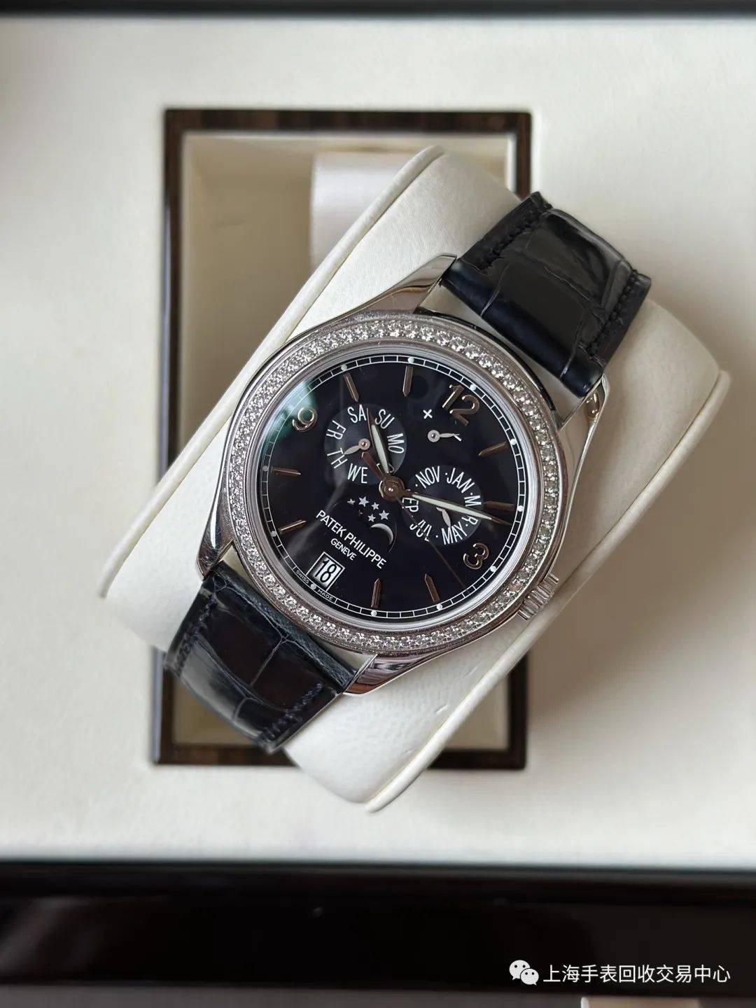 百达翡丽5147g-001白金原钻,17年带发票大全套 18k白金材质 百达翡丽