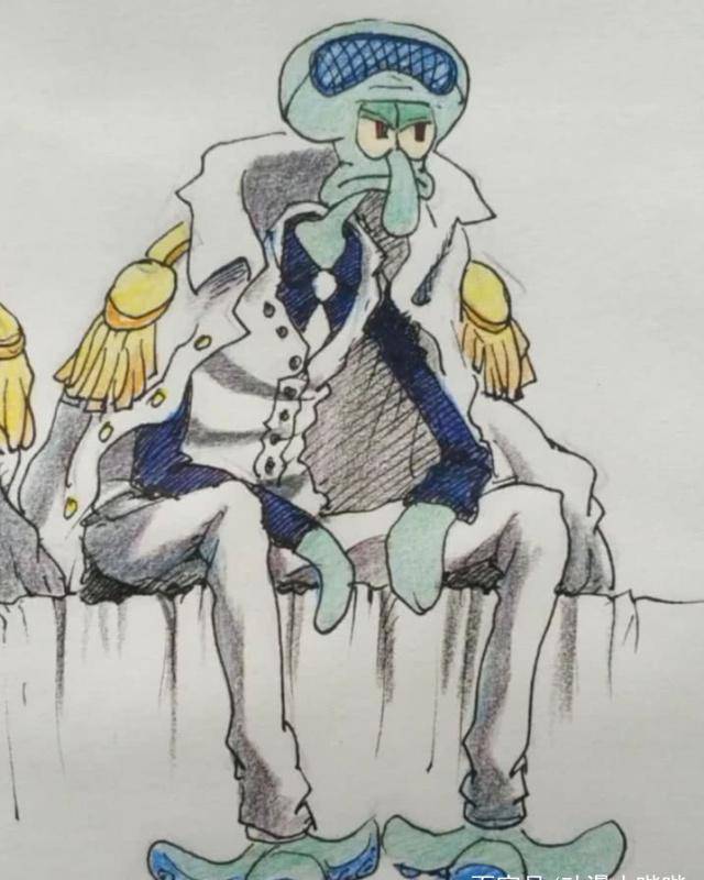 《海贼王》三大将被海绵宝宝cos后,海绵宝宝滑稽,派大星威猛!