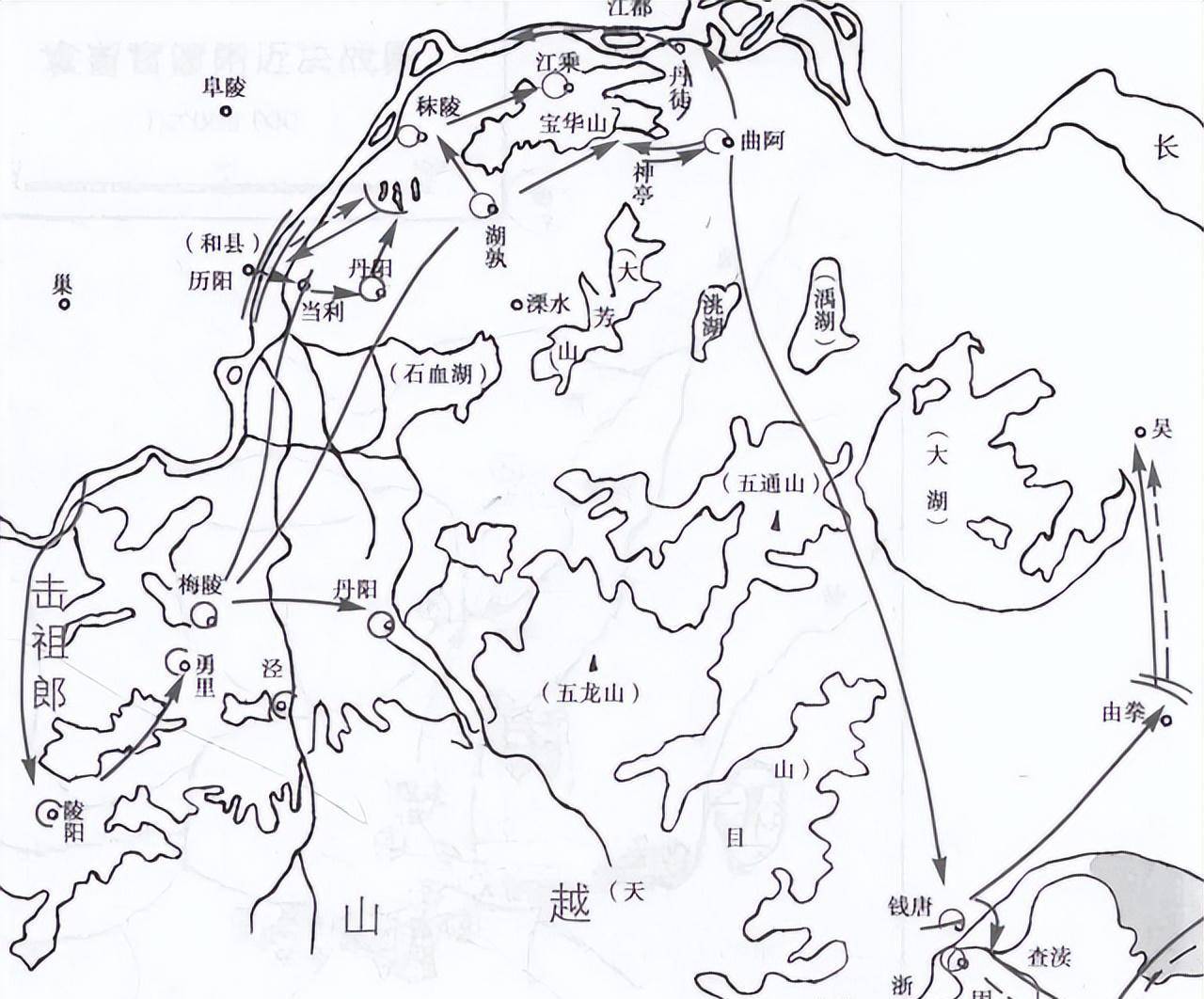 孙策渡江后,在仅四年的时间里,驰骋疆场,东征西讨,次第削平江东割据