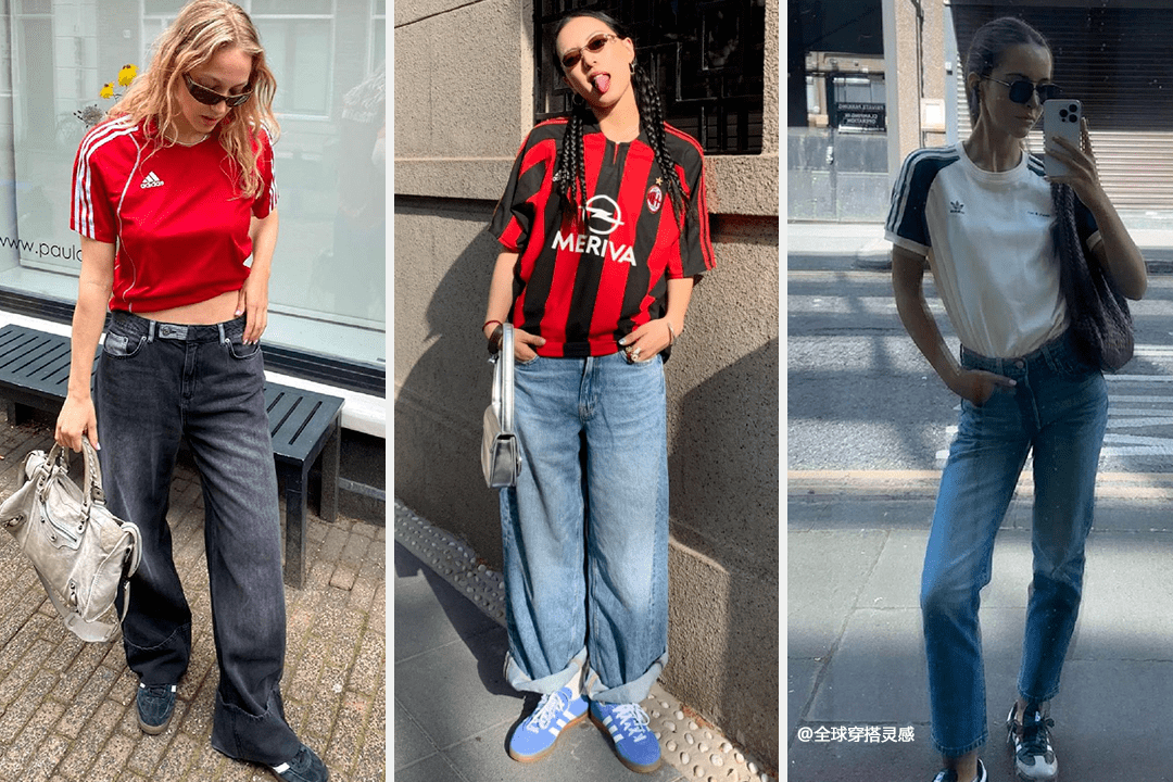 球衣 牛仔裤最日常百搭的穿搭公式就是至于如果搭配球衣韩国的小众