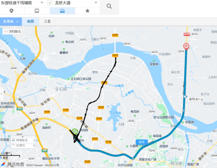 从莞深高速路线图图片