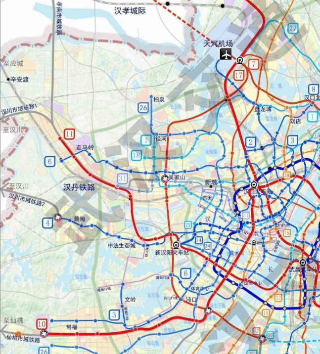 武汉地铁十七号线路图图片