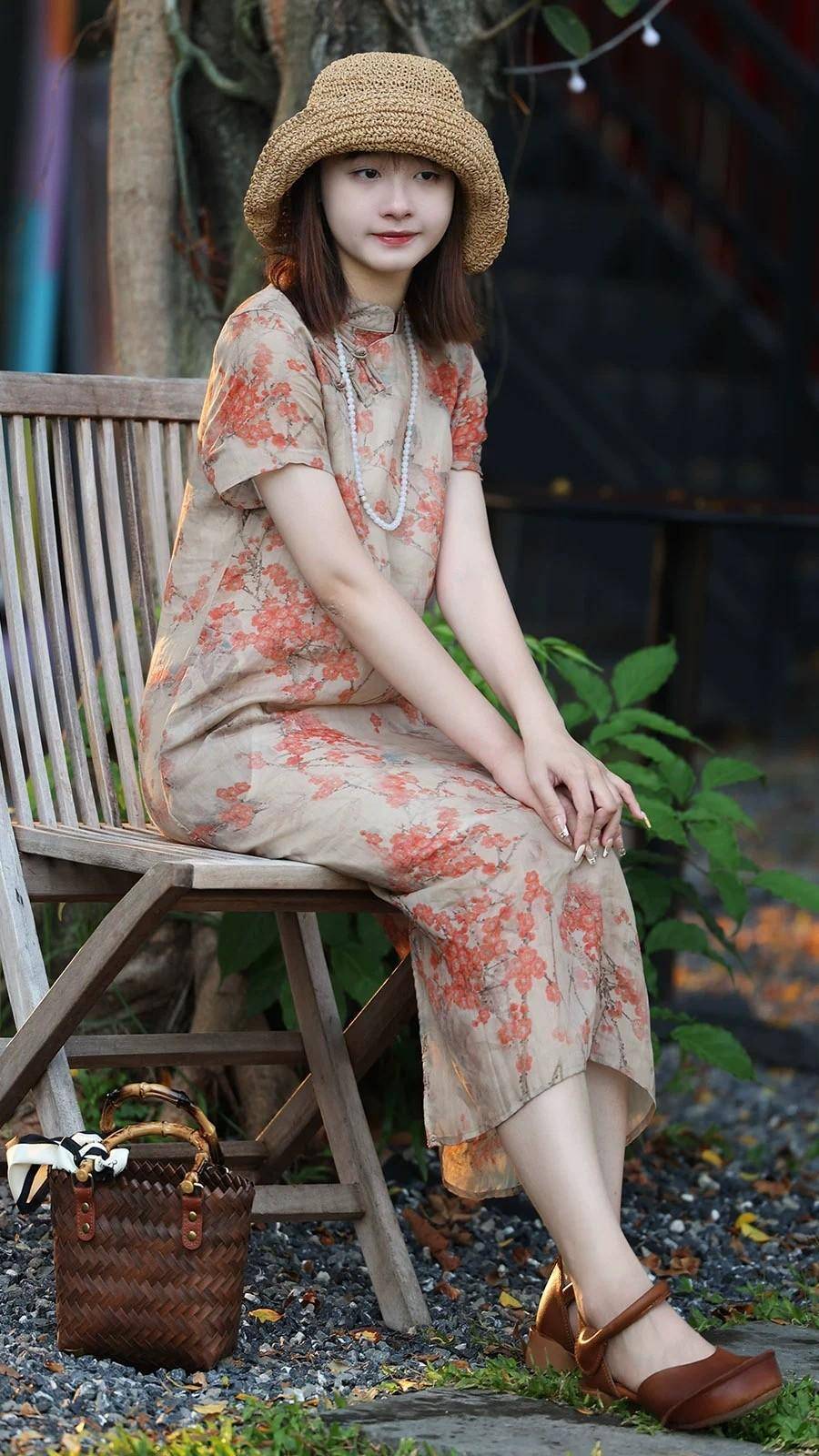 你穿旗袍真美!_印花_经典_白色