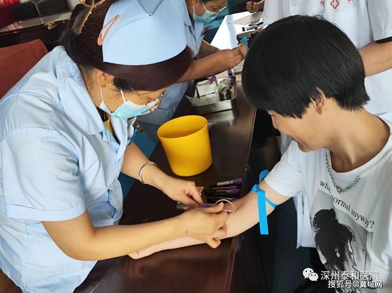 榜样的力量║深州泰和医院职工踊跃参加造血干细胞采集留样_爱心_世界