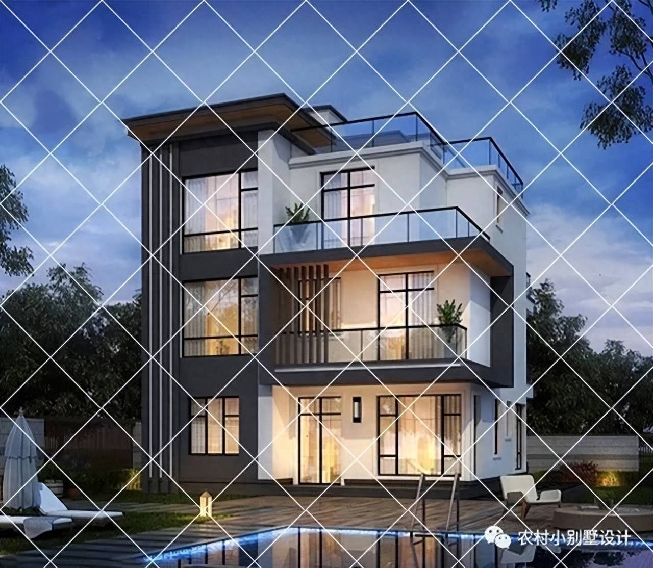 30套轻奢简约三层现代风别墅,设计感十足,年轻人建房首选自建房_房子