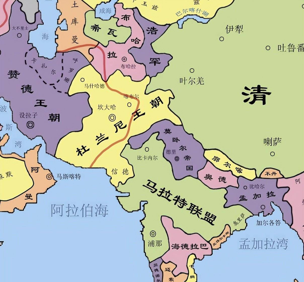 历史准备轮回:杜兰尼王朝和马拉特联盟争霸,结果被英国打断到了后期