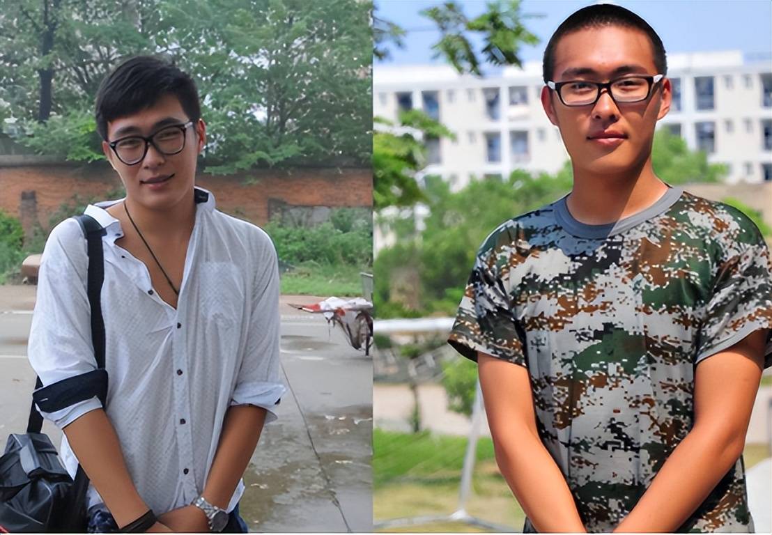 冷白皮秒变大黑皮,学生"军训"前后对比照火了,亲妈见了都迷糊_新生