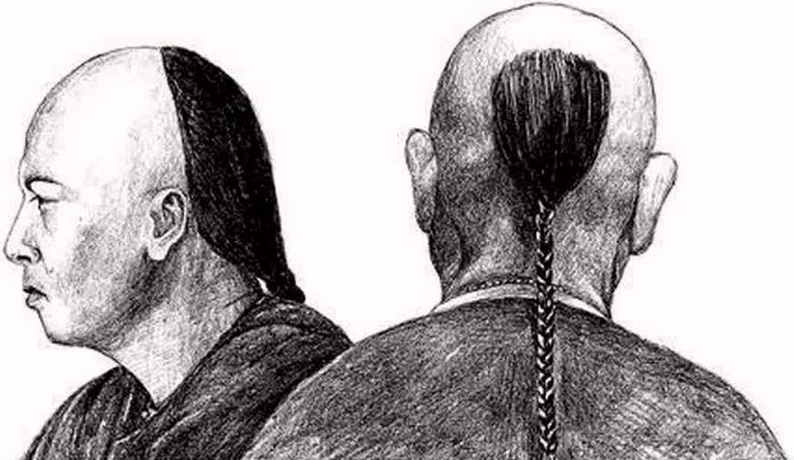 清朝男人真实的发型,和电视上演的不一样,早期叫金钱鼠尾!