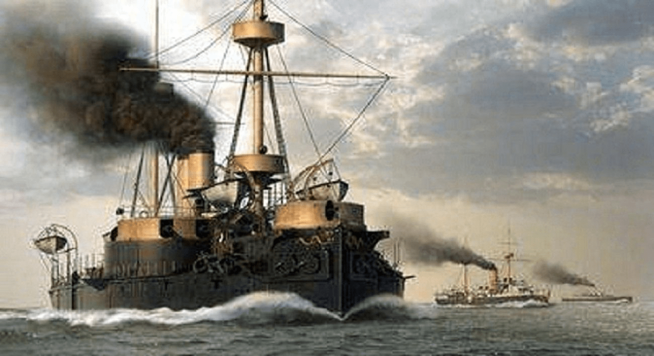 未組立 正徳福 1/300 中国北洋水師 鎮遠 號巡洋艦 紀念甲午海戦