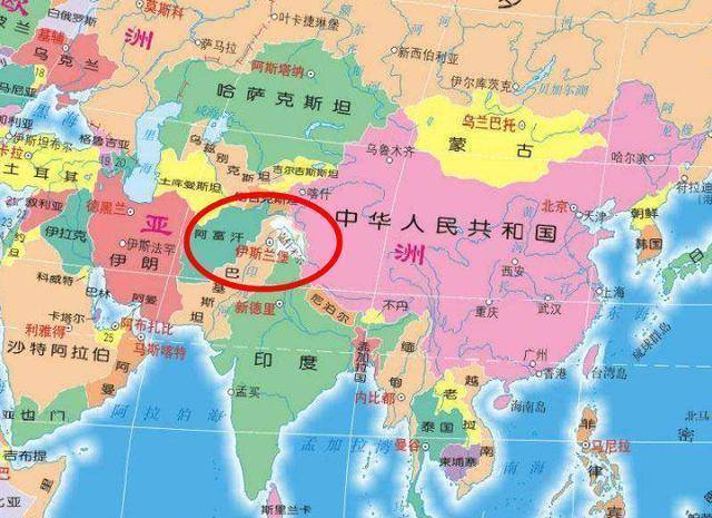 中国巴基斯坦地图位置图片