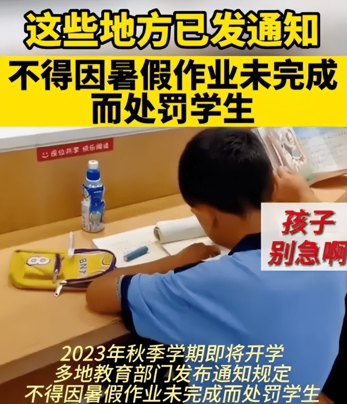 多地设"暑假作业缓交期",没写作业也不能罚,这是彻底要躺平?