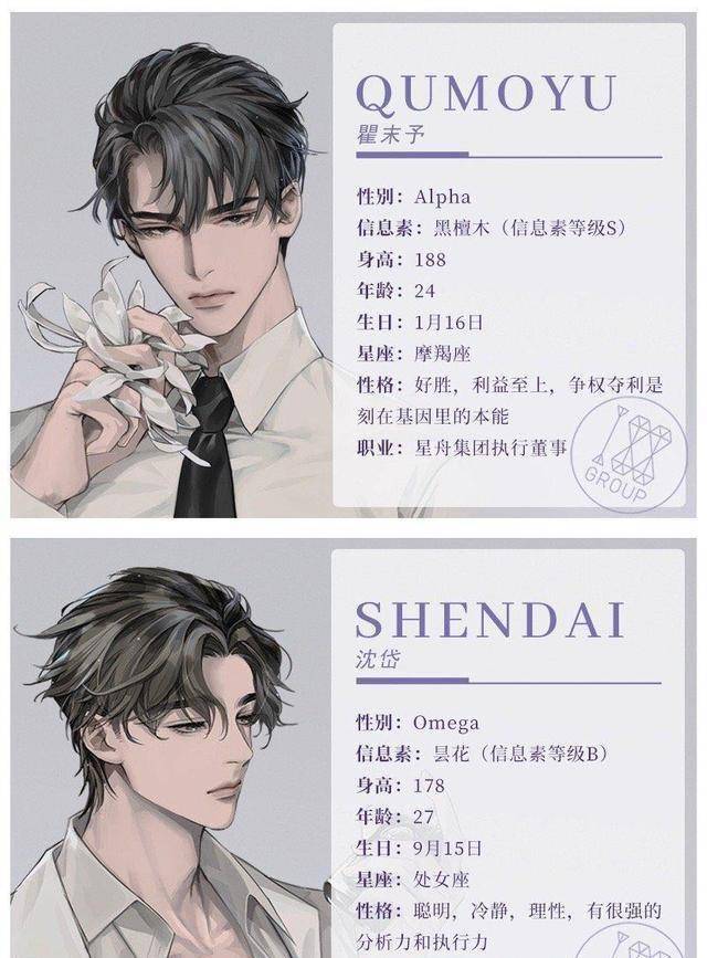 188新人设图,瞿末予拿昙花,沈岱忧郁,全员新属性_语录_水大_人物