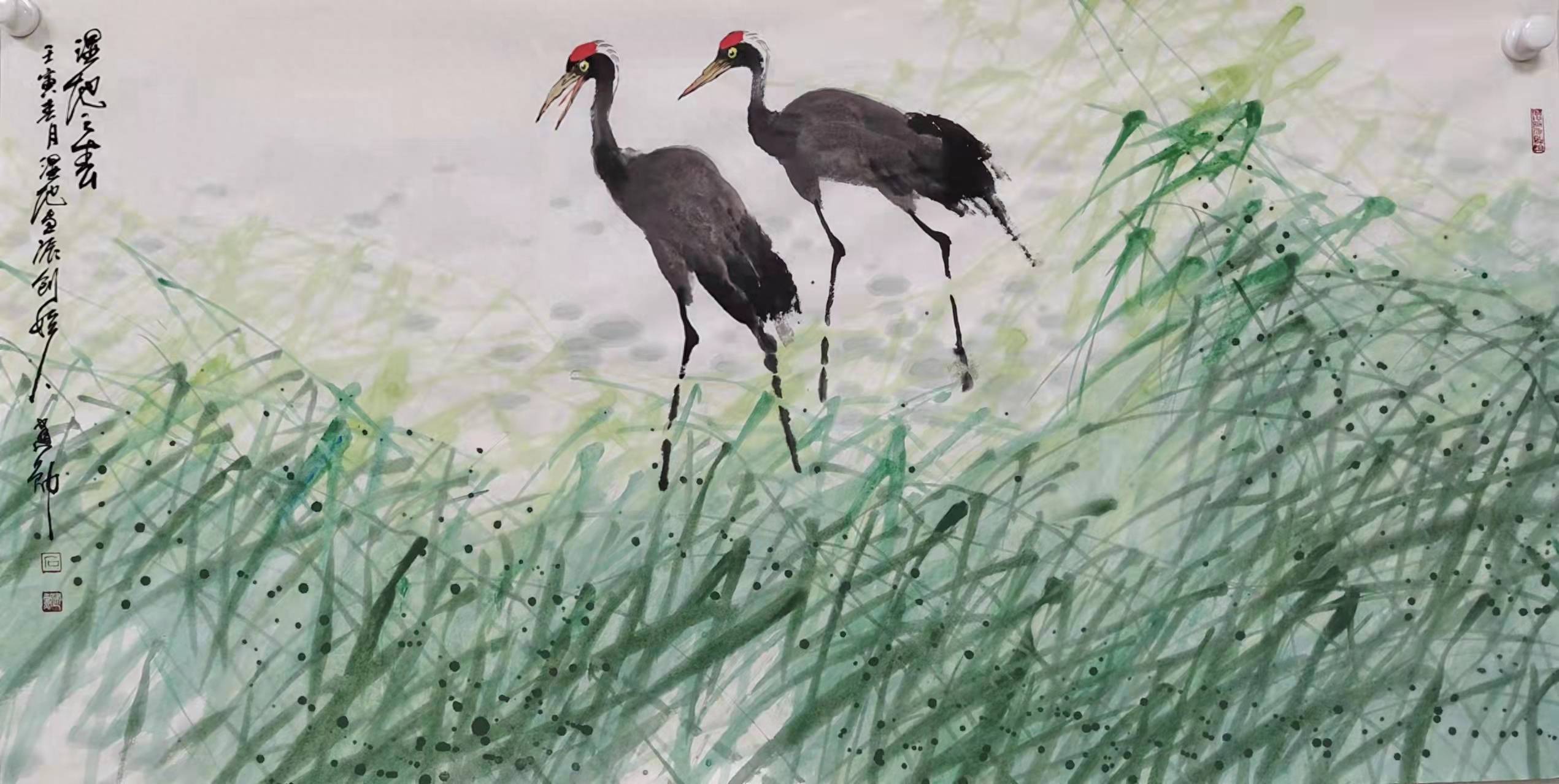 著名国画画家-石建勋_作品_黄河口_中国