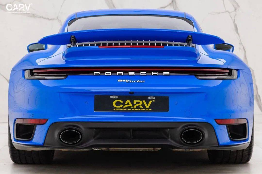 保时捷911-卡孚carv改色膜鲨蓝,一跃而出的剑鲨_搜狐汽车_搜狐网